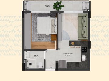 01 DORMT + GARAGEM